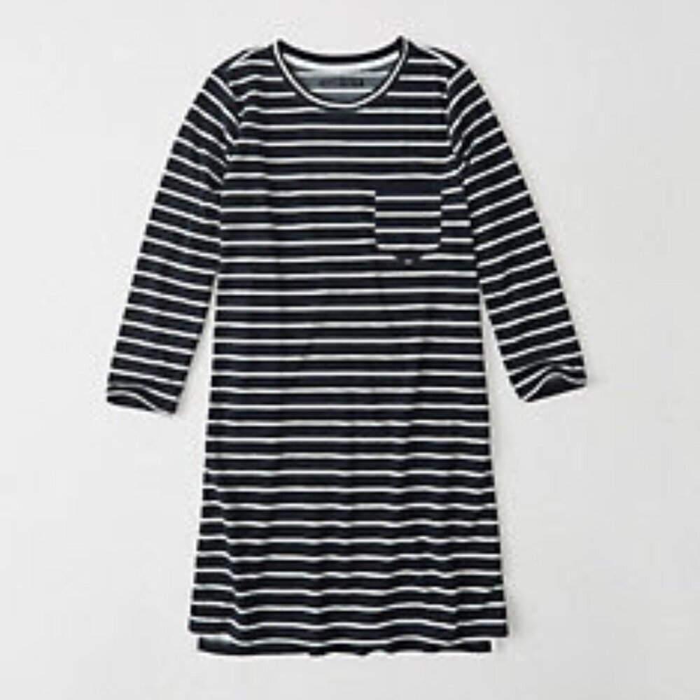Abercrombie & Fitch knit shift striped dress size L (tall)